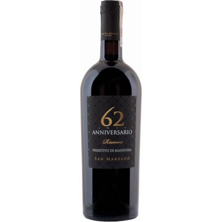 San Marzano Primitivo di Manduria 62 Anniversario Riserva 2017 wino czerwone wytrawne D.O.P.